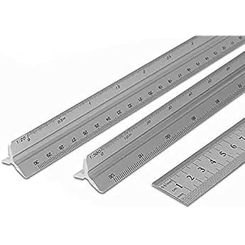 Scale Ruler Triangular Scale 12 Scale Scale Scale for Construction Drawing 1/20 1/25 1/50 1/75 1/100 1/150 and 1/100 1/200 1/250 1/300 1/400 1/500