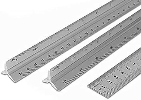 Amazon Co Jp 縮尺定規 Tuloka三角スケール 12種類の縮尺目盛 建築図面用 1 1 25 1 50 1 75 1 100 1 150 と1 100 1 0 1 250 1 300 1 400 1 500 文房具 オフィス用品