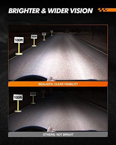 Sealight 5X7 7X6 Inch Led Headlights With Drl Turn Signal High/Low Beam H6054 Sealed Beam Led Rectangular Headlight Fit For Wrangler Yj Cherokee Xj, 2Pcs #TOP3