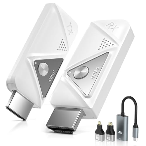 Image of Wireless HDMI Transmitter and Receiver 328FT/100M, 4K Decode Plug and Play 1080P Portable Wireless HDMI Extender 2.4G/5GHz, for Streaming Video and Audio to Monitor from Laptop/PC/Projector/TV Box