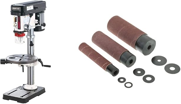 Shop Fox 13-Inch Bench-Top Drill Press/Spindle Sander Bundle with Drum Sander Set