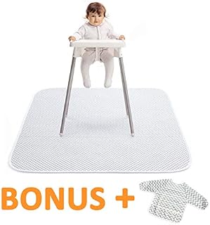 Pearly Tale Waterproof Baby Splat Mat for Under High Chair (51” x 51”)