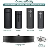 Stacja ładująca Power Up kompatybilna z Ultimate Ears Boom 3 / Megaboom 3, wymienna stacja ładująca ze złączem USB do bezprzewodowych głośników Ultimate Ears Boom 3 / Megaboom 3 (czarna)