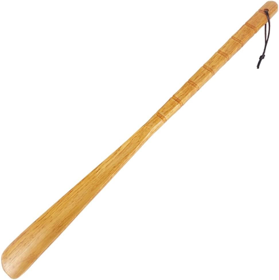 Calzador de madera para hombres con mango corto de viaje portátil