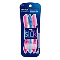 Schick Hydro Silk Touch-Up Multipurpose Exfoliating Dermaplaning Tool, Eyebrow Razor, and Facial Razor with Precision Cover, 3 Count (Packaging May Vary)