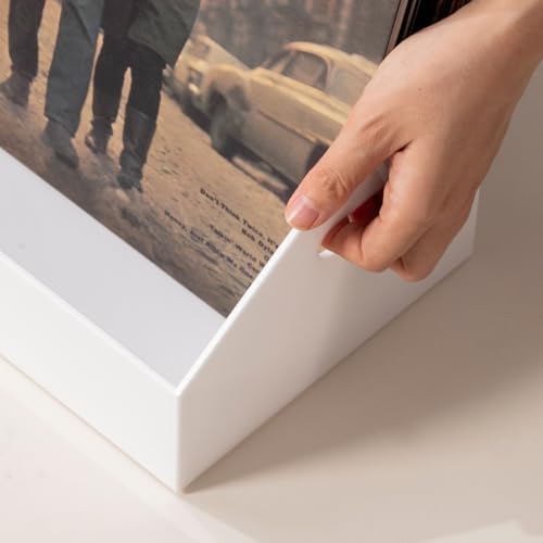 eletecpro Acrylic Vinyl Record Storage, Desktop LP Record Holder, White by eletecpro - Image 8