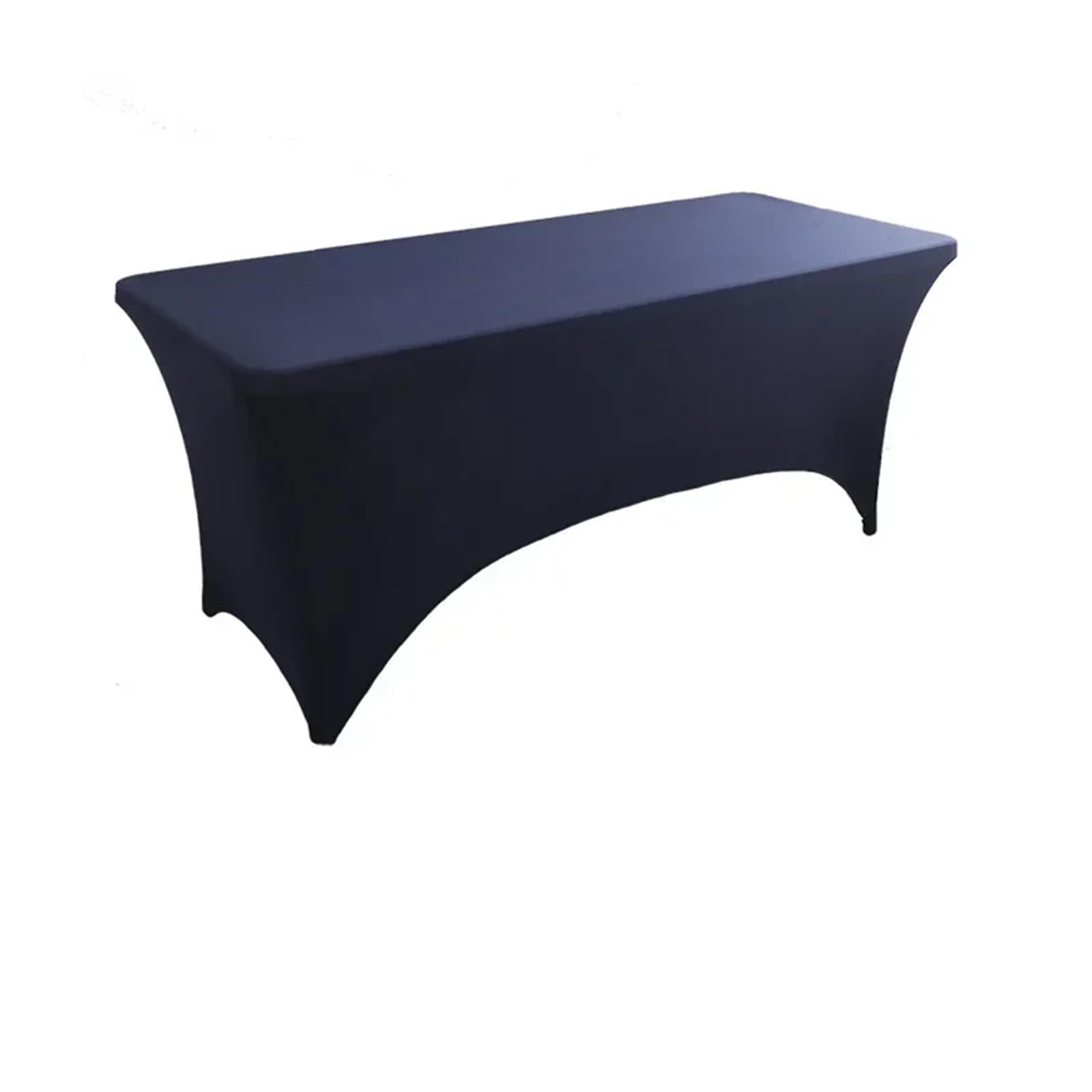 SUBLXPoten Cocktail Table Cover 6FT Spandex Tablecloth High Stretch Wedding Hotel Birthday Table Cover for 4ft 5ft 6ft 8ft Folding Cocktail(Dark Blue,4FT (121x75x75cm))