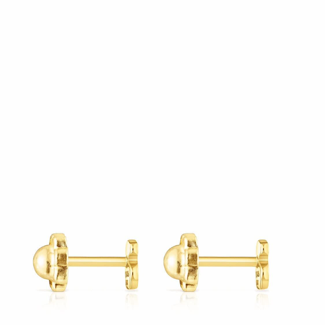 TOUS Pendientes de Oro Amarillo de 18kt para Bebés y Niña, con Motivo de Oso, Discreto y Clásico, Colección Baby