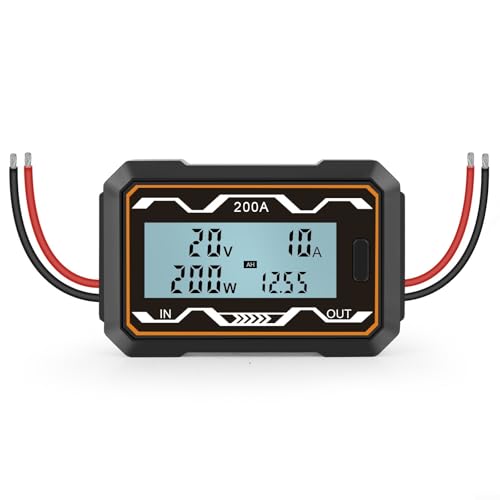 Analyseur de puissance numérique 0-60 V 200 A DC LCD ZWEquipint