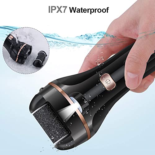Electric Foot File Callus Remover,Rechargeable Pedicure Tools For Feet Foot Care Kit,Callus Remover For Feet With 3 Roller Heads,2 Speed,Battery Display For Remove Cracked Heels Calluses And Hard Skin #TOP4