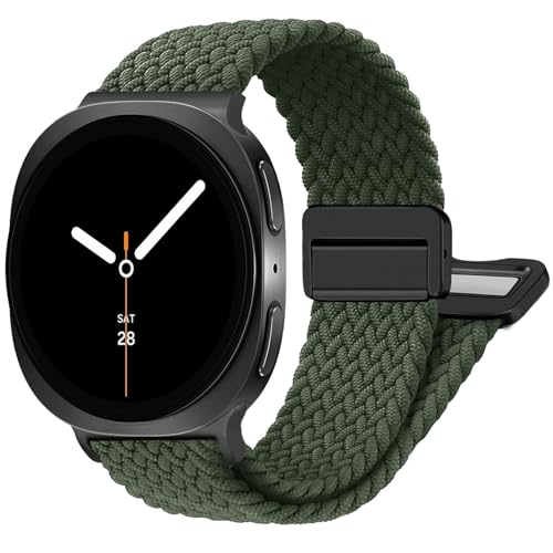 Image of BXUXOHS Magnetic Nylon Bands for Samsung Galaxy Watch 8 Band /Galaxy Watch 8 Classic,Braided Elastic Fabric No Gap Sport Strap for Galaxy Watch 8 /8 Classic 40mm 44mm 46mm men /women