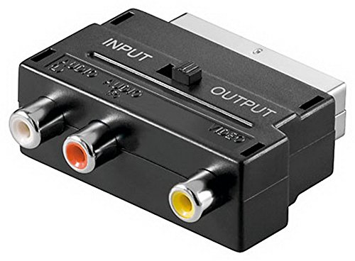 Goobay 27110 Adaptateur péritel vers Composite Audio/vidéo ; in/Out - Péritel mâle (21 Broches) > 3 x RCA Femelle