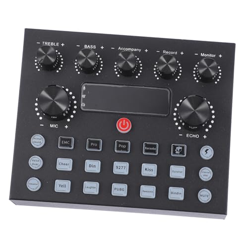 Carte son externe avec double port micro et éclairage LED coloré pour mixage audio de studio