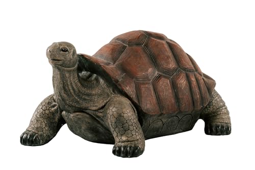Large Brown and Black Tortoise Statue