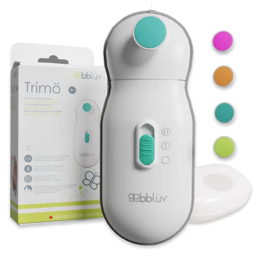 bblüv – Trimö – Baby Nail Trimmer Electric – Baby Nail File for Newborn and Toddler (0 to 12 Months+), Gentle and Quiet Fingernail and Toenail Clippers, Original Trimo Kit (Pack of 1)