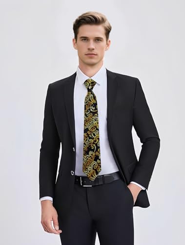 YourTies Paisley Men's Necktie Woven Silk Floral Ties for Men Designer Formal Business Party Wedding