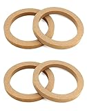 QWORK Wooden Speaker Spacer Rings, 4 Pcs 6.5