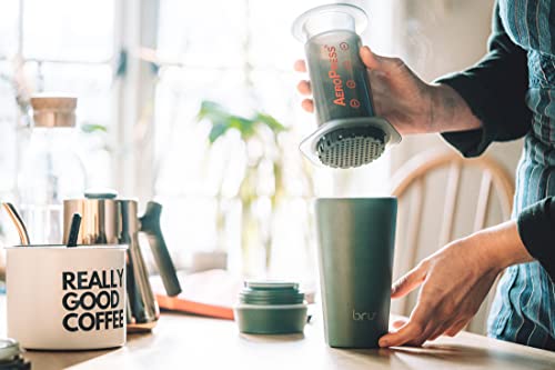 Bru - Travel Mug & Reusable Coffee Cup | 100% Leak-Proof | Ceramic Lining | Shatterproof | Hot For 8 Hrs Cold For 12 (12 Oz, Purple Dream) #TOP2