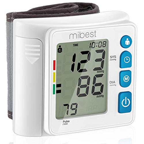 MIBEST Wrist Blood Pressure Monitor - BP Cuff Meter with Display - Blood Pressure Machine up 5.3