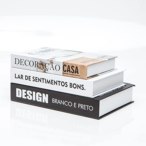 Conjunto Caixa Porta Objetos/Livro Decorativa Luxo - Design