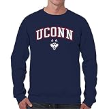 UConn Sweatshirt Fleece Crewneck for Men and Women - Navy, Medium