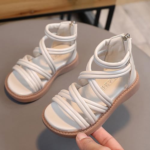 IWIHMIV Girls Platform Sandals Girls High Top Flat Sandals with Zipper Fashion Open Toe Summer Sandals Slip On Sandals3