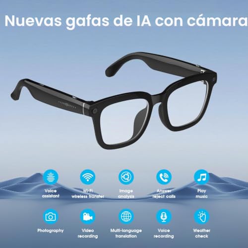 Gafas inteligentes con IA antivibración para grabación de video manos libres 4
