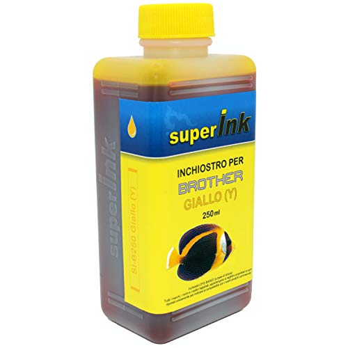250ml-Amarillo-Tinta-superInk-especifica-para-la-Recarga-de-Las-impresoras-de-Brother-jeringa-10ml-con-Aguja-y-Tapa