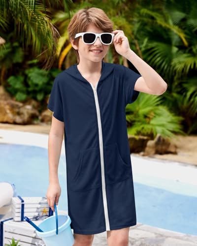 Image of BesserBay Boys Girls Swim Cover Up Terry Cloth Swimwear