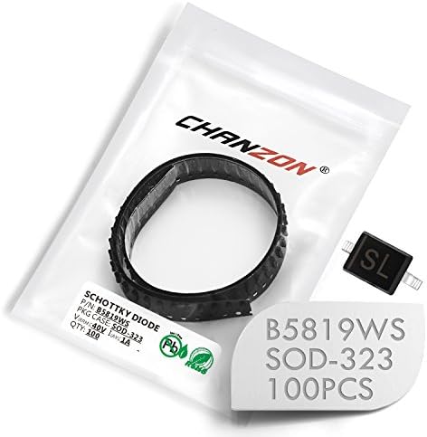 (Pack of 100 Pieces) Chanzon B5819WS SMD Schottky Barrier Rectifier Diodes 1A 40V SOD-323 (SC-76) 1 Amp 40 Volt (Marking SL)