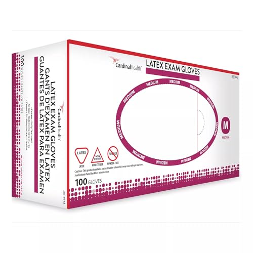CARDINAL HEALTH™ Latex Exam Gloves Cream, MD, 100EA/BX, 10BX/CS