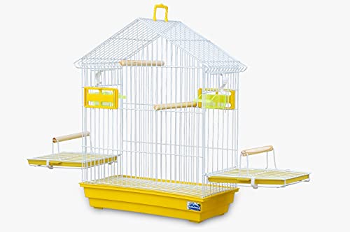 Gaiolas Bragança Gaiola Uno Chalé Para Calopsita-amarelo , branco e amarelo