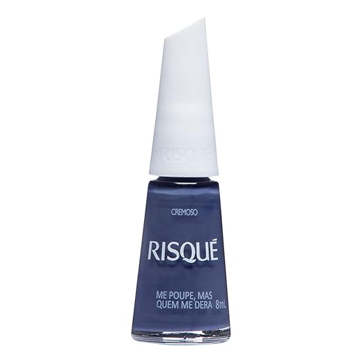 Esmalte Risqué Cremoso Azul Cinza Me Poupe Mas Quem Me Dera 8ml