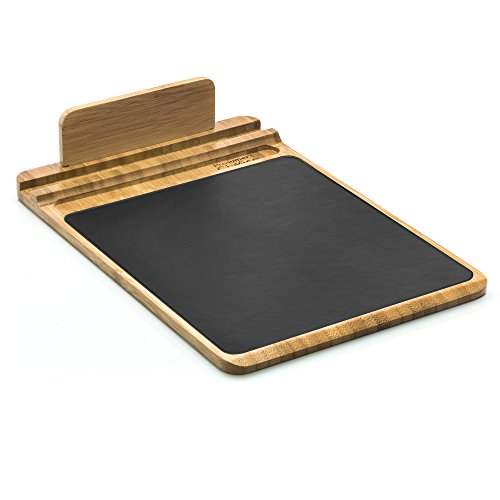 Prosumer's Choice Bamboo Multifunctional Mouse Pad and Desk Organizer with Pen Holder and Tablet or Smartphone Stand