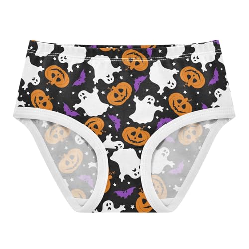 Little Girl Underwear Toddler Panties Kids Undies Halloween Ghost Pumpkin Soft Cotton Briefs 2T-8Y