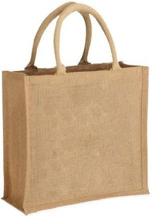 Natural Jute Burlap Handbag / Shopping Bag (12, 30 x 30 x 12 Cm)