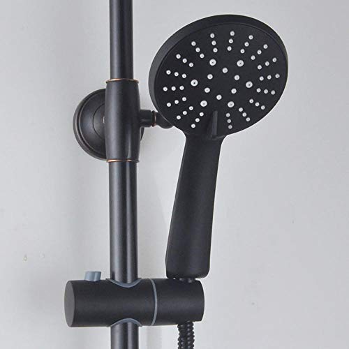 Mitigeur de baignoire en laiton bronze noir avec douche de tête