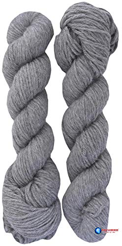 Image of Wool Pastel Color Acrylic Hand Knitting Yarn (Light Grey Mixture) (Hanks-300Gms)