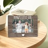 WTOGQ Papaw Grandpa Gifts from Granddaughter Picture Frame, Grandpa Gifts for Father's Day, Papaw's Little Girl Photo Frame 4x6, Grandfather Wooden Photo Picture Frames for Desk Tabletop Decor
