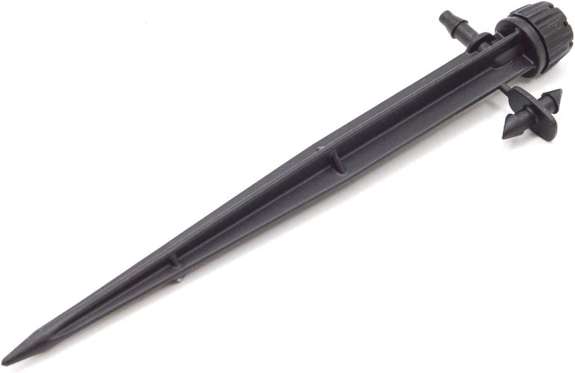 S&M 540042 Contagocce Regolabile 360°C/Paletto 0-70 L/H- 100 pezzi, Nero