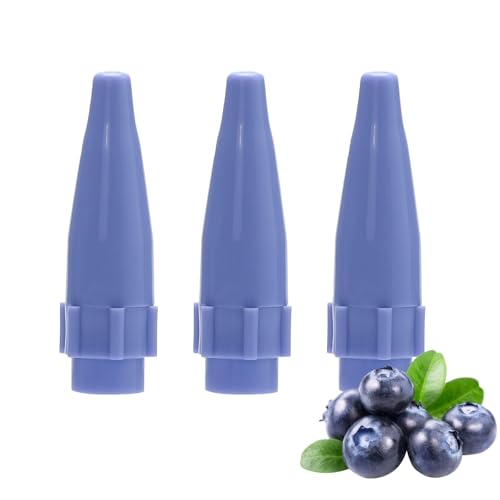 Image of Blueberry Flavor Nozzle Silent Plastic Dispenser Premium Silent Nozzles & Neutral Twist Tops for Any Brand Cream Chargers Tanks(3 Packs)