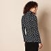 Amazon Essentials Women's Long-Sleeve Turtleneck (Available in Plus Size), Black White Tossed Leaf, XX-Large