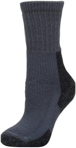 Helicase Thorlos Womens Hiking Maximum Cushion Crew Socks 3 Pair Pack, Slate Blue, Small sock rings