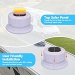 RV Solar Ventilation Fan, Solar Powered RV Roof Vent for Rv Marine Camper Shed, 6.8in ABS Lightweight RV Bathroom Vent Fan with Mounting Screws,Camper Solar Exhaust Fans for Trailer Marine - Image 4