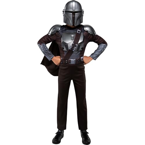 Star Wars The Mandalorian disfraz deluxe con capa y máscara miniatura 1