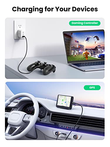 UGREEN Mini USB Cable USB 2.0 Charger Cable A Male to Mini B Cord Compatible with Blue Yeti, Hero 2 3 4, PS3 Controller, Hard Drive, MP3 Players, Dash Cam, Camera,3FT