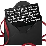 Engraved Wallet Insert Anniversary Gifts for Men; Boyfriend Gift Idea for Him; Handmade Fathers Day Gift; Anniversary Card from Wife for Husband, Friends, Boyfriend, Deployment