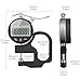 Neoteck Digital Thickness Gauge 0.5inch/12.7mm,0.0005inch/0.01mm LCD Display with Inch/MM Conversion One-Hand Quick Press Thickness Measuring Tool for Measuring Leather Paper Fabric Film etc.-Silver