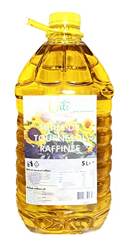 Huile de tournesol raffinée UILI 5L en bidon pour cuisine quotidienne