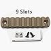 Active-8 5/7/9/11/13 Slots mlok Picatinny Rail Sections Aluminum Mount Adapter Tan Printed (9 Slots / 95mm)